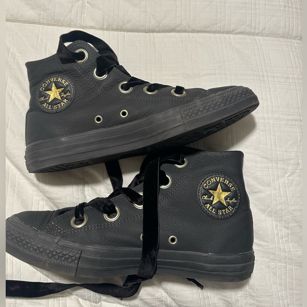 Converse 561686C Chuck Taylor All Star Women's Black Big Eyelet Lace-Up Shoes